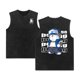 thumbnail image 1 of Camisetas Vintage de Hip Hop, camisetas sin mangas de gran tamaño informales con Gato de dibujos animados, camisetas Retro lavadas de manga corta, Chaleco de algodón sin mangas, 1 of 4