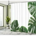 thumbnail image 4 of Ambesonne Philodendron Shower Curtain, Swiss Cheese Plant, 69"Wx84"L, Emerald Pale Sage Green, 4 of 4
