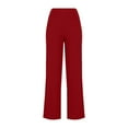 thumbnail image 7 of Timegard Plus Size Pants for Women High Waist Fall Travel Vacation Casual Loose Trousers Solid Color, 7 of 7