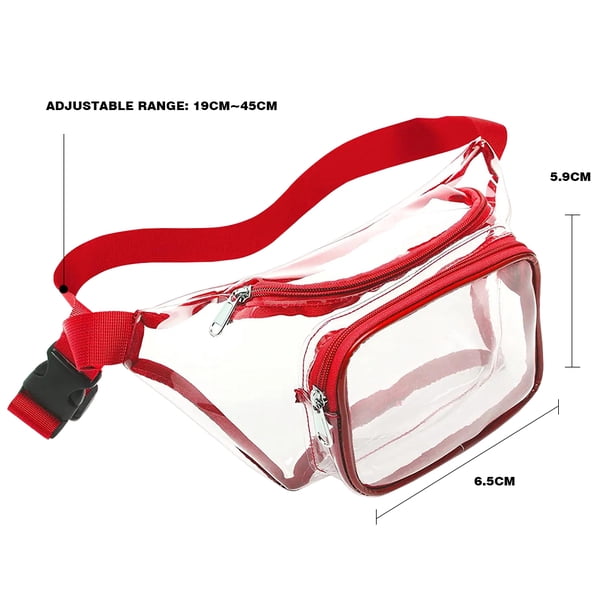 Bolsa De Hombro Bolsa de mensajero de PVC, bolsa de cinturón transparente portátil para deportes al aire libre (rojo) Ndcxsfigh Para Estrenar