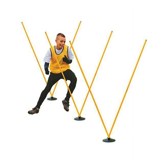 Pro Agility Pole Set, Yellow & Black
