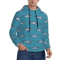 thumbnail image 2 of Naloa Cartoon Whale Men's Casual Hooded Collar Drawstring Hoodies Pullover Sweatshirts Casual Long Sleeve Shirts-XX-Large, 2 of 7