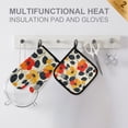 thumbnail image 4 of Yayeee Oven Mitts and Pot Holder Set of 2 Heat Resistant Kitchen Gloves Baking Hot Pad, Floral Pattern, 4 of 5