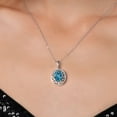 thumbnail image 3 of Gem Stone King 2.80 Ct Oval London Blue Topaz 925 Sterling Silver Pendant With Chain, 3 of 6