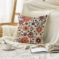 thumbnail image 2 of Boho Floral Throw Pillow Cover, 18 x 18 Inch Bohemia Ethnic Style Carpet Pattern Cushion Case for Sofa Couch, 2 of 6