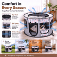 thumbnail image 2 of Pop up Dog Playpen, Foldable Portable Pet Playpen for Dogs Cats Puppies Rabbits Chickens, Pet Tent for Indoor Outdoor Travel Camping, 2 of 7