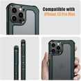 thumbnail image 2 of Designed for iPhone 13 Pro Max, Military Drop Protection Translucent Matte Case Fitting for iPhone 13 Pro Max 6.7 Inch, Gudian Series, Green, 2 of 4