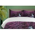 thumbnail image 4 of Ambesonne Lavender Duvet Cover Sets, Purple Trees by Lake, 2-King, Purple, 4 of 7