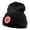 Black, variant on Pyramid Eye Embroidered 12 Inch Long Knitted Beanie - Heather Grey OSFM