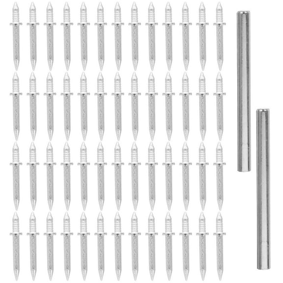 LEORX 200 Pcs Double Sided Nails for Baseboard Installation and DIY Projects in Silver Color