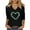 Black, variant on Plus Size T Shirts for Women St Patricks Day Shamrock Tee Holiday Casual Crew/V Neck 3/4 Sleeve Tops