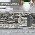 thumbnail image 5 of Aoile Vintage Area Rug 5x7, Washable Rug Low Pile Non-slip Floral Distressed Mat for Living Room Bedroom Dining Room Home Decor, Black, 5 of 8