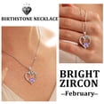 thumbnail image 3 of Beautlace 18K White Gold Plated Heart Rose Birthstone Necklace for Women,Crystal Pendant Jewelry Gift for Wife Mom Girlfriend,Birthday Valentine’s Day Mother’s Day Gift, 3 of 10