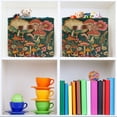 thumbnail image 6 of Yayeee Canvas Storage Basket with Handles for Shelves Fabric Bins Closet Organizer, Floral Mushroom, 6 of 8