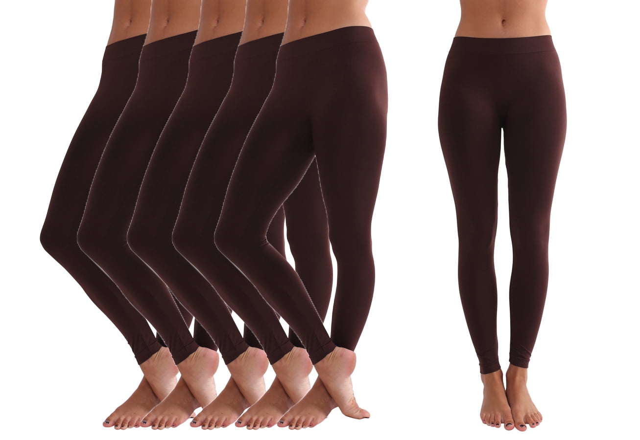OEM Women's Basic Leggings Full Length Value Saver Multi Pack