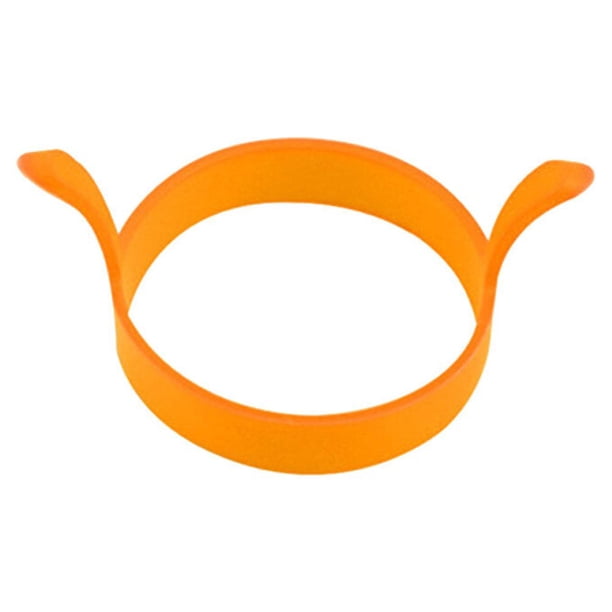 Molde de silicona para cocinar huevos, antiadherente, resistente al calor, para cocinar huevos fritos y panqueques (naranja).