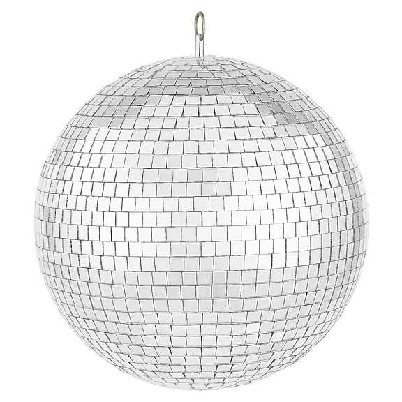 KFFKFF Reflective Dance Sphere, 295 mm Silver Celebration Orb with Suspension Loop, Festive Sphere Decor, Perfect for Disc Jockey Venue, Performance Area, Tavern, Gathering, Nuptials, Birthday