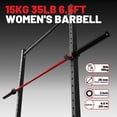 thumbnail image 6 of ROALW Olympic Barbell Bar 6.5 ft - 1,000 lb Capacity for Weightlifting, Powerlifting, Bench Press, Deadlift & Squat - Strength Training Barbell for Gym, Red & Black, 6 of 8