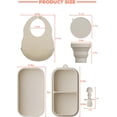 thumbnail image 6 of Travel Silicone Baby Feeding Set Portable Toddler Feeding Supplies Toddler Plates and Bowls Set Baby plates with Suction With spoon and cup, bib and waterproof storage bag, 6 of 9