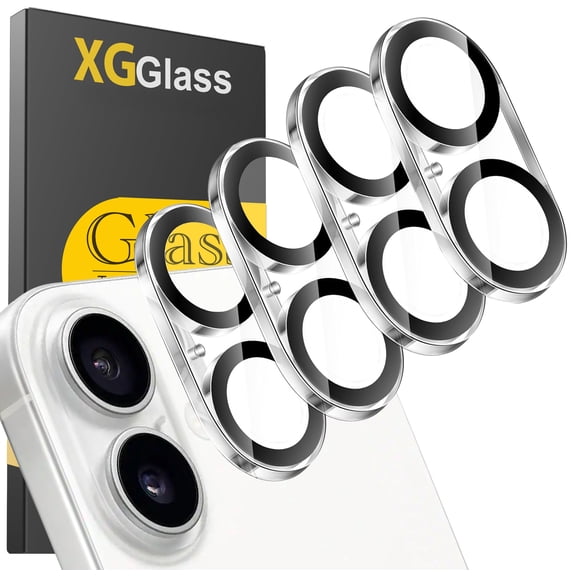 Apple iPhone 17 / iPhone 16 / iPhone 16 Plus Camera Lens Protector, 4-Pack Shatterproof 9H Tempered Glass Anti Scratch