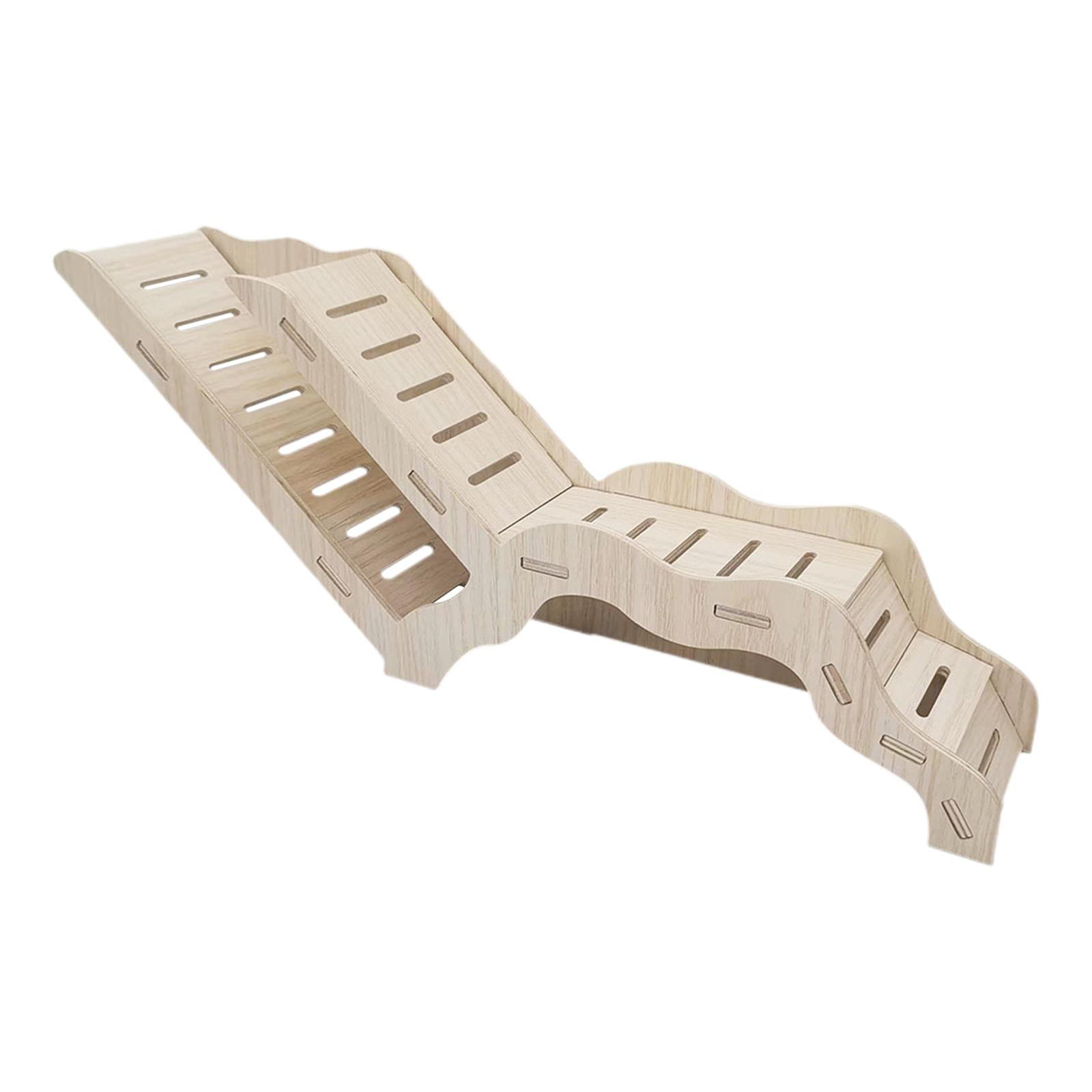 Bvdfgk Hamster Climbing Toy Wooden Ladder Climbing Toy Cage Accessories Gerbils Hamster Style A 42x16cm
