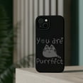 thumbnail image 4 of DistinctInk Tough Case for Apple iPhone 15 (6.1" Screen), Compatible with MagSafe Charging - You Are Purrfect, 4 of 6