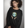 thumbnail image 2 of Earth Day, Save Our Planet Sweatshirt Women -SPIdeals Designs, Female 3X-Large, 2 of 4