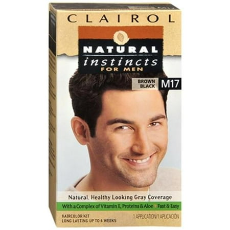 NATURAL INSTINCTS pour les hommes Couleur de cheveux M17 Brun Noir 1 Chaque (Pack de 4)