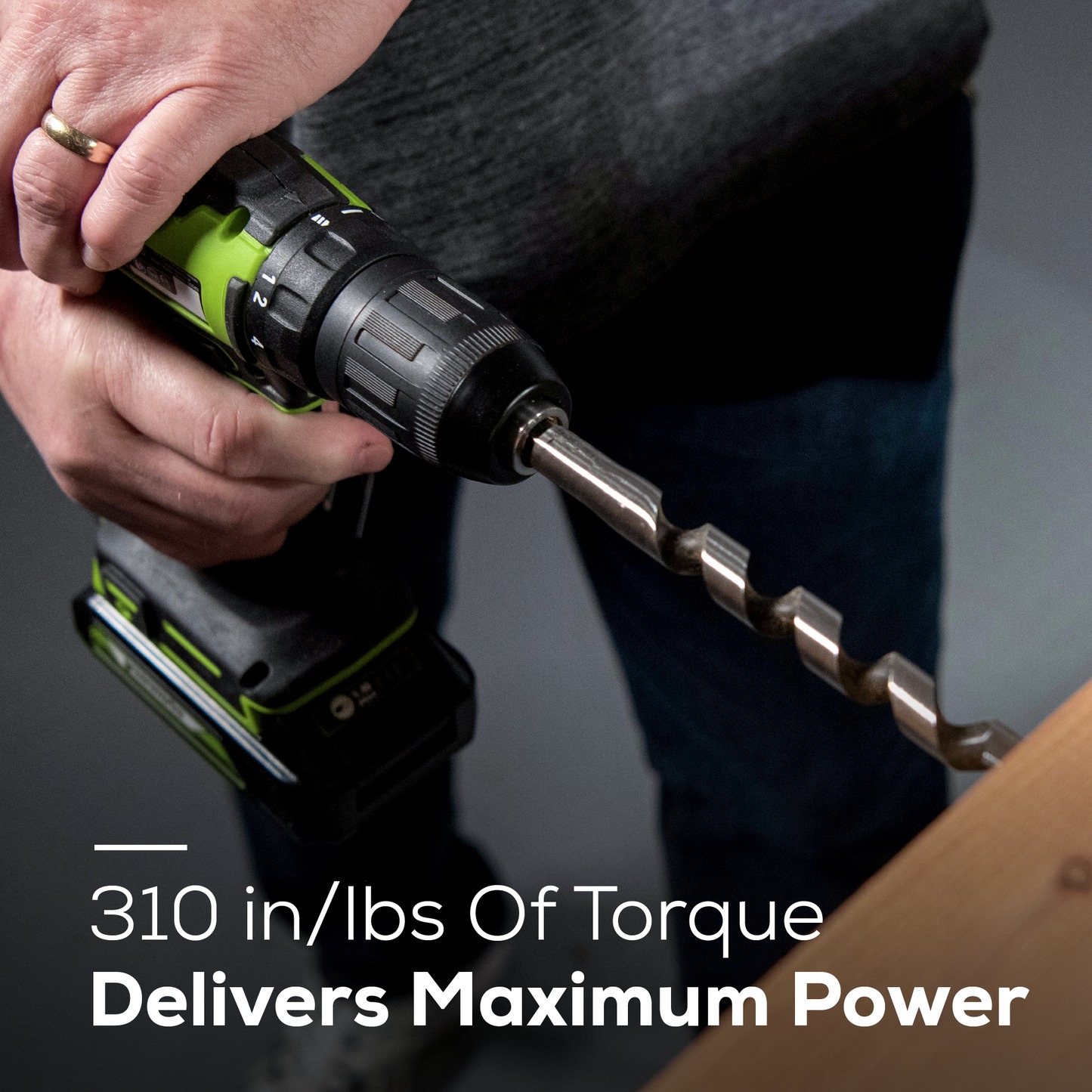 Greenworks 24V Brushless Cordless Drill with Battery photo 2