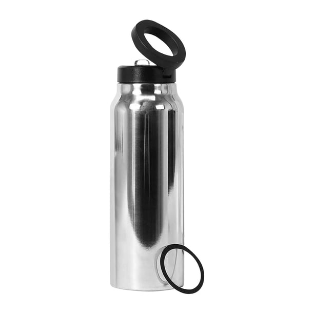 Precio reducido por tiempo limitado!Botella de agua aislada - Botella de agua compatible con soporte magnético para teléfono - Botella de agua de acero inoxidable con soporte para