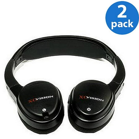 XO Vision IR620 IR wireless headphones for in-car Video listening (2 Pairs)