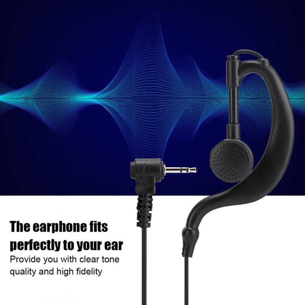 Auriculares 2 Uds ABS T Head 1 Pin 2,5mm Enchufe Radio Walkie Talkie Auricular Apto Para La Mayoría De Los Modelos