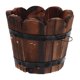 thumbnail image 1 of Maceta de barril, maceta pequeña, maceta para jardín, maceta para jardín, maceta pequeña de madera para patio, 1 of 7