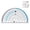 Blue, variant on YSKING Plastic Protractor, 180‑Degree 3.94 in Clear Transparent Angle Measure Tool, Dual‑Scale Geometry Protractor for Drafting Drawing & Craft Layout