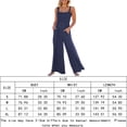 thumbnail image 2 of Mono Casual De Verano Trajes de mono para mujer Traje diario de color sólido sin espalda de corte bajo (Azul XL) Ygjytge para Mujer Azul T M, 2 of 7