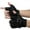 Black, variant on JAHH Men Soft Leather Driving Motorcycle Biker Fingerless Warm Gloves Fingerless Motorcycle Hand Gloves W/Breathable Open Knuckle