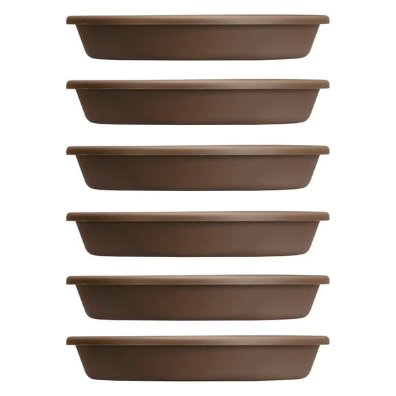 The HC Companies Planter Saucer for Classic Pots, Chocolate (6 Pack)