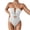 White, variant on WREESH Women's Criss Backless Monokini Swimsuit Tummy Control Cutout High Waisted Fashion Bathing Suit Swimwear Black