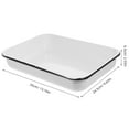 thumbnail image 2 of ELAYARD Multifunctional Enamel Storage Tray White Heat Resistant Wear Resistant for Kitchen, 2 of 8