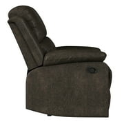 Relax-a-Lounger Reynolds Faux Suede Manual Recliner, Brown