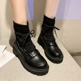 thumbnail image 3 of NECHOLOGY Botas Mujer Adulto Femenino Zapatos Botines mujer Moda Transpirable Casual Mujer Otoño Goma PU Botas Moda Cómodas Botas Zapatos (Black, 9), 3 of 7