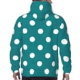thumbnail image 7 of Honeii White Polka Dots With Teal Background Pattern Mens Hoodies Men's Loose Sleeve Sweatshirt,Pullover Hooded Sweatshirt for Men,Essentials Hoodie-XX-Large, 7 of 7