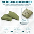 thumbnail image 5 of Kimunuk 2 Pack Outdoor Deep Seat Cushion Set, 24" x 24" x 6.5" Patio Furniture Chair Cushions Replacement for Sofa Couch, Light Green, 5 of 6