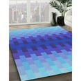 thumbnail image 3 of Ahgly Company Machine Washable Indoor Rectangle Transitional Blue Orchid Blue Area Rugs, 5' x 7', 3 of 7