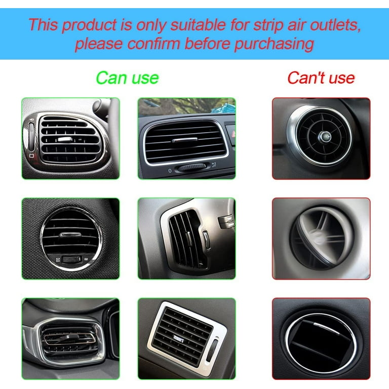 GetUSCart- 20PCS Car Air Conditioner Decoration Strip, Auto Air Vent Outlet  Chrome DIY Trim Strips, Waterproof Moulding Bendable Protection Strip Line,  Car Decor Accessories for Most Cars (Star Silver)