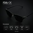 thumbnail image 3 of KALIYADI Polarized Sunglasses Trendy Stylish Half-frame Sun Glasses for Men Women Driving Sun glasses UV Blocking, 3 of 8