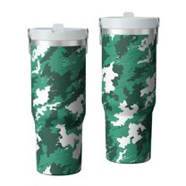 Camouflage 30oz Handheld Travel Tumbler with Handle – Double Wall Stainless Steel Insulated Cup, Flip Straw Lid, Leak-Proof & BPA-Free for Hot and Cold Drinks – Durable Coffee & Juice Mug White