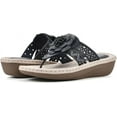 thumbnail image 2 of Cliffs by White Mountain Womens Cynthia Faux Leather Thong Wedge Sandals, 2 of 7