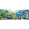 thumbnail image 1 of Lleno Diamantes Coloridos Delfines Oceánicos Series Diamantes Redondos Pinturas Diamantes Resina 90*30CM WX716, 1 of 9