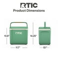 thumbnail image 6 of RTIC 8 QT Hard-Sided Personal Cooler, Fits 12 Cans, Road Trip, Sage/Beach, 6 of 9